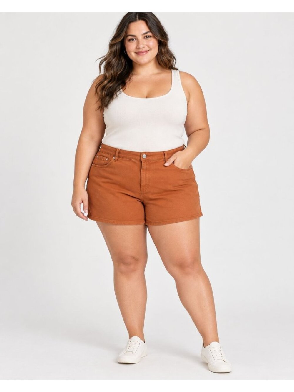 Torrid 5'' Perfect High-Rise Short Caramel Cafe Vintage Stretch Plus Size 28